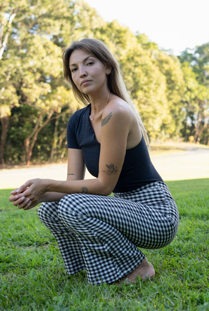 Gingham Marilyn cropped bells