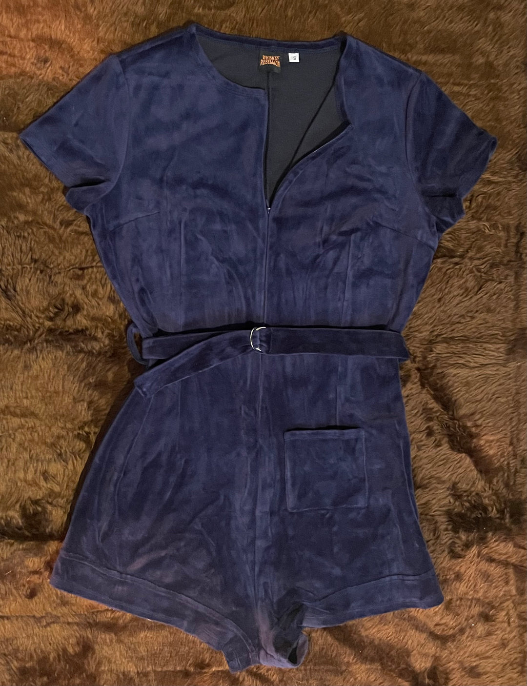 The Story Velour Terry jumpsuit Navy