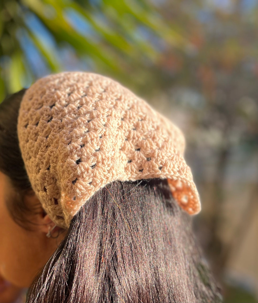 Crochet headscarf Oat