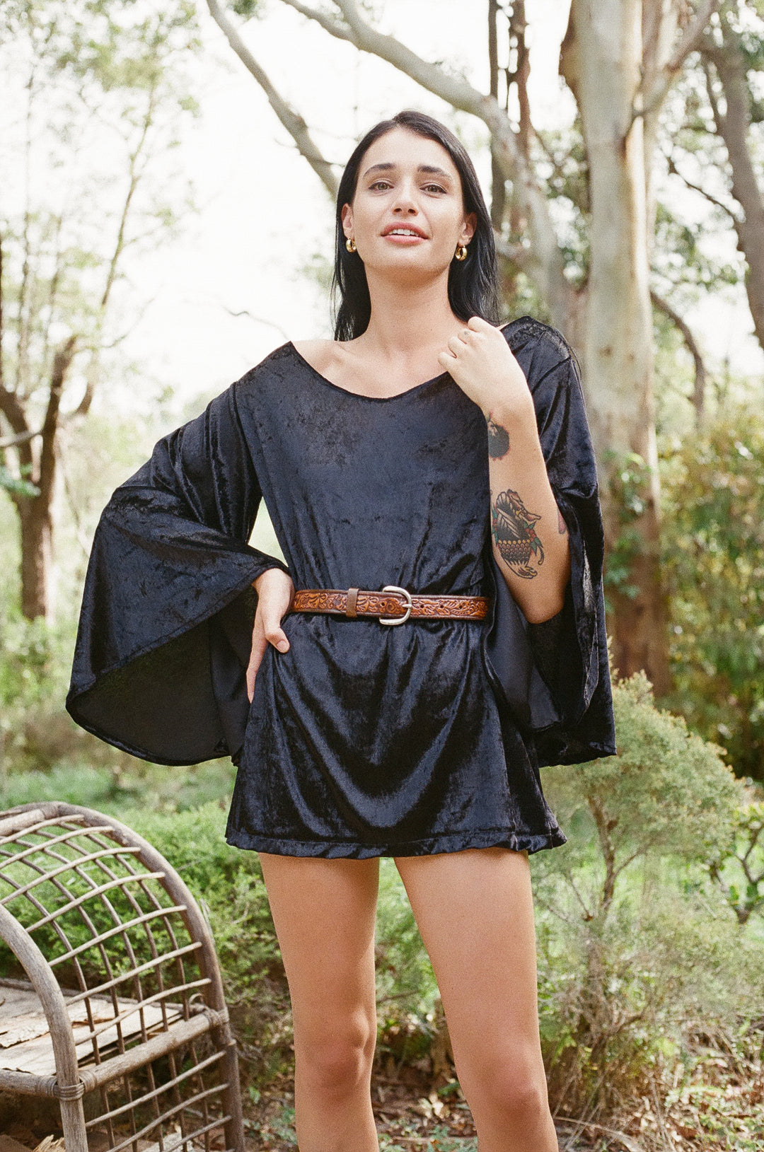 Belle Black velvet mini dress Whiskey Rebellion Clothing Belle Black velvet mini dress Whiskey Rebellion Clothing